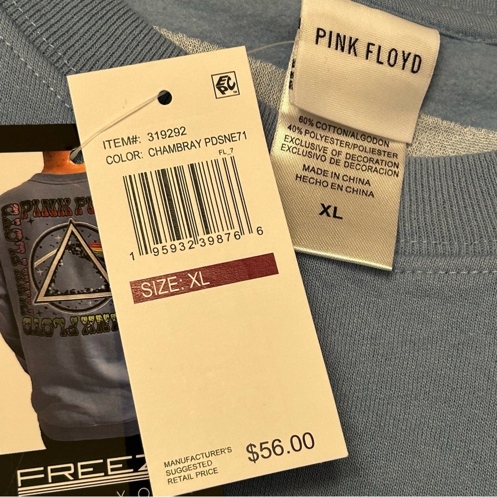 Pink Floyd Men’s Blue Sweatshirt 🆕 - Picture 5 of 5
